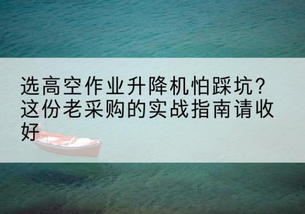 寿县高空作业升降机厂家推荐-选高空作业升降机怕踩坑？这份老采购的实战指南请收好